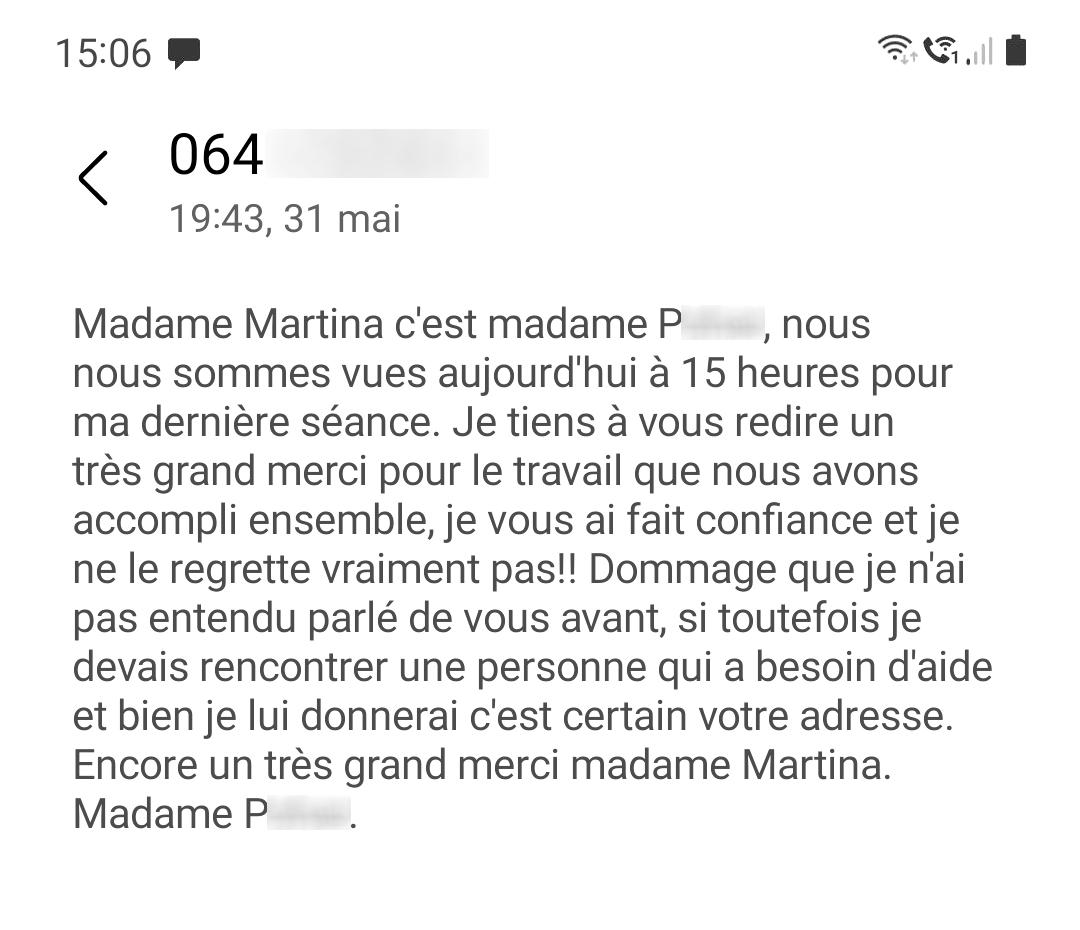 Avis sandrine martina mai 2021